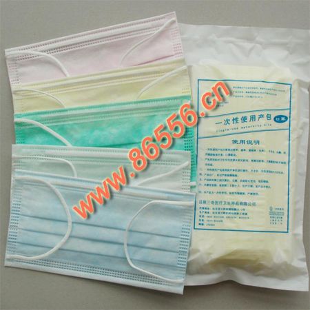 02-kou-zhao一次性口罩(防尘无纺布3层带过滤布透气灭菌防禽流感医用口罩)